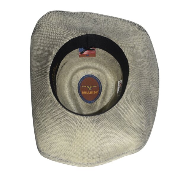 Bullhide Straw Hat Western Cowboy Shapeable M - Picture 9 of 12